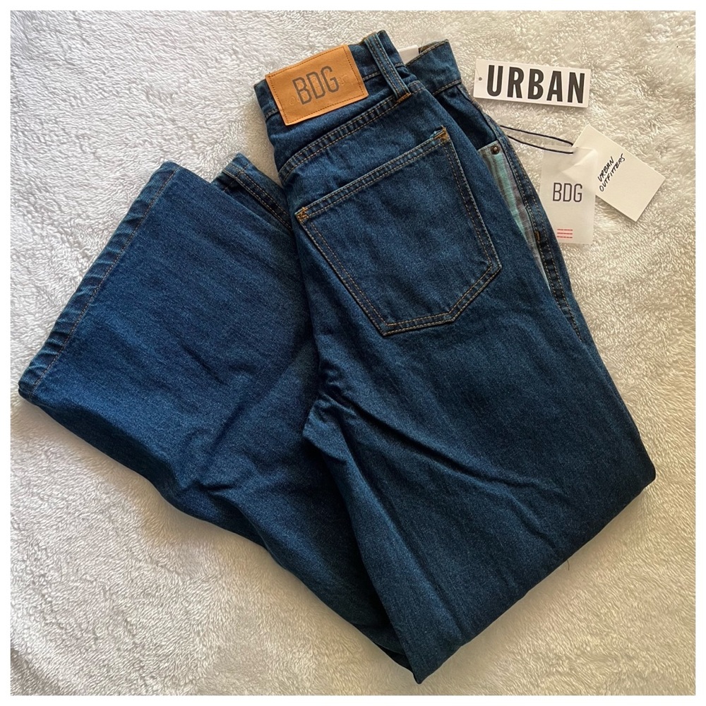 BDG Patchwork high rise, wide leg, denim jeans - Picture 8 of 13